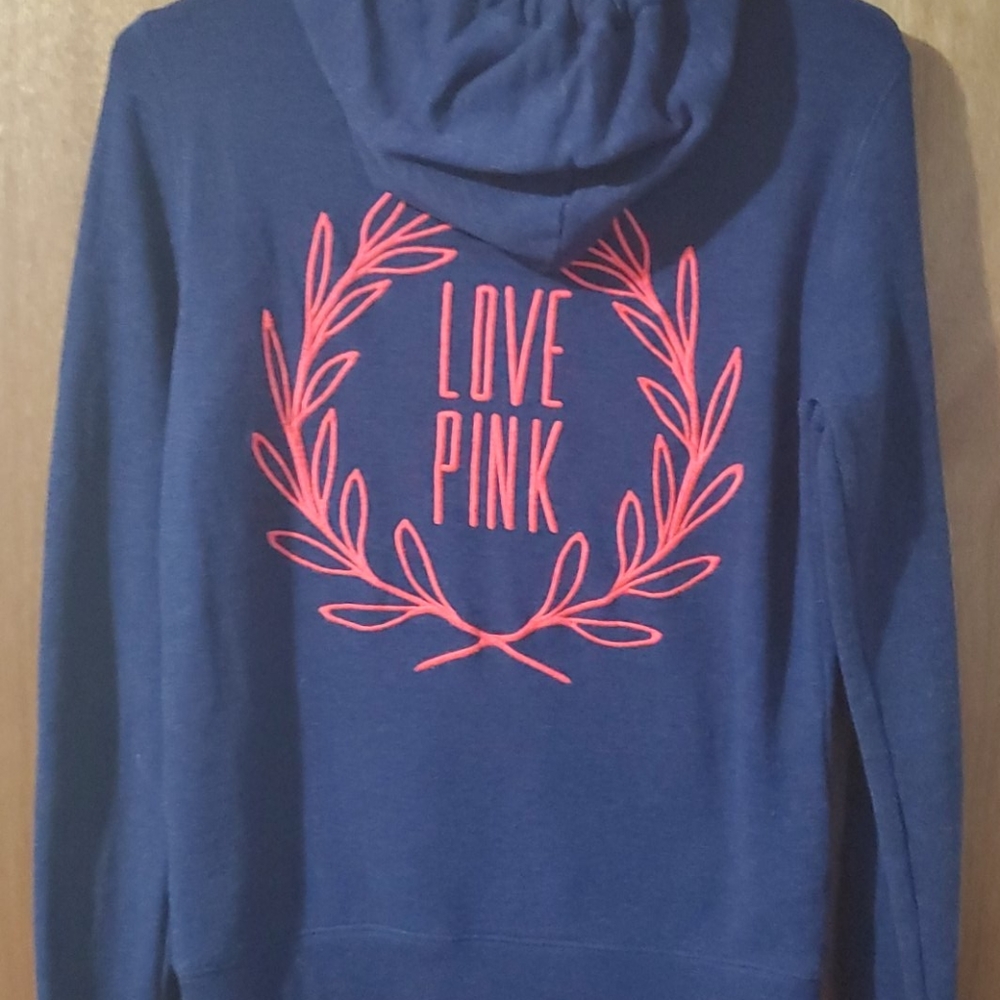 VS Pink zip up sweater